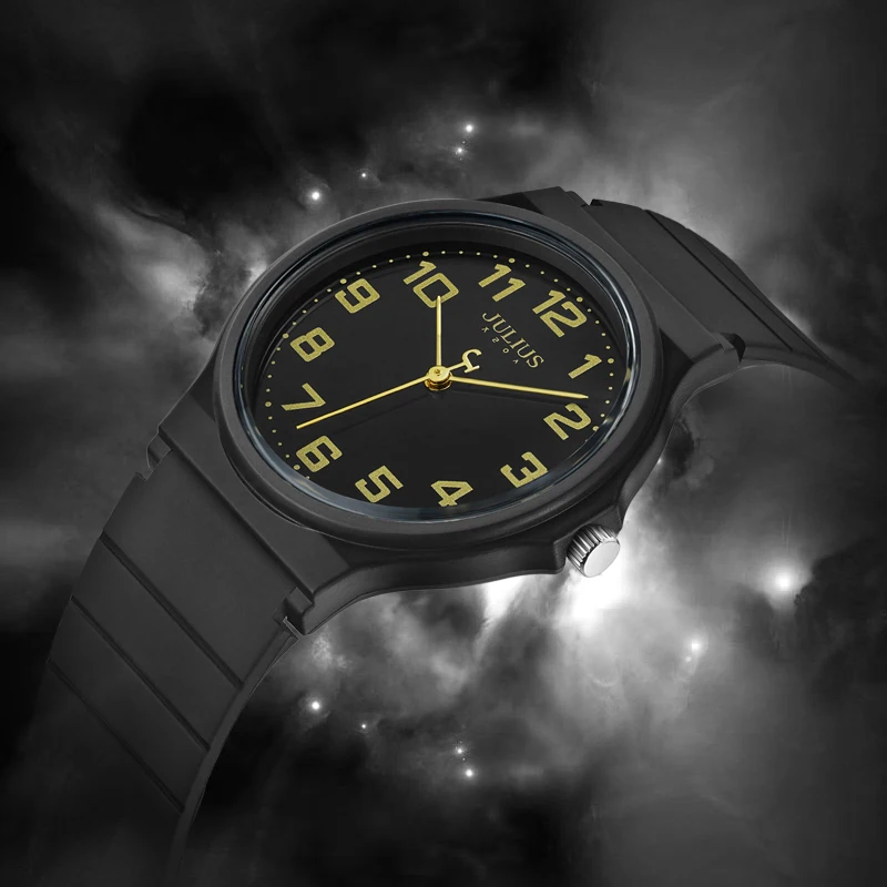 Cena Juliusza damskie arabski duża liczba z tworzywa sztucznego zegarki znane marki cienkie nastoletni chłopiec dziewczyny Relojes japonia Movt kwarcowy zegar JA 1055