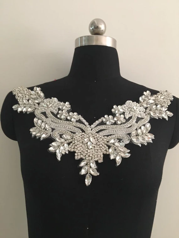 bridal neckline applique