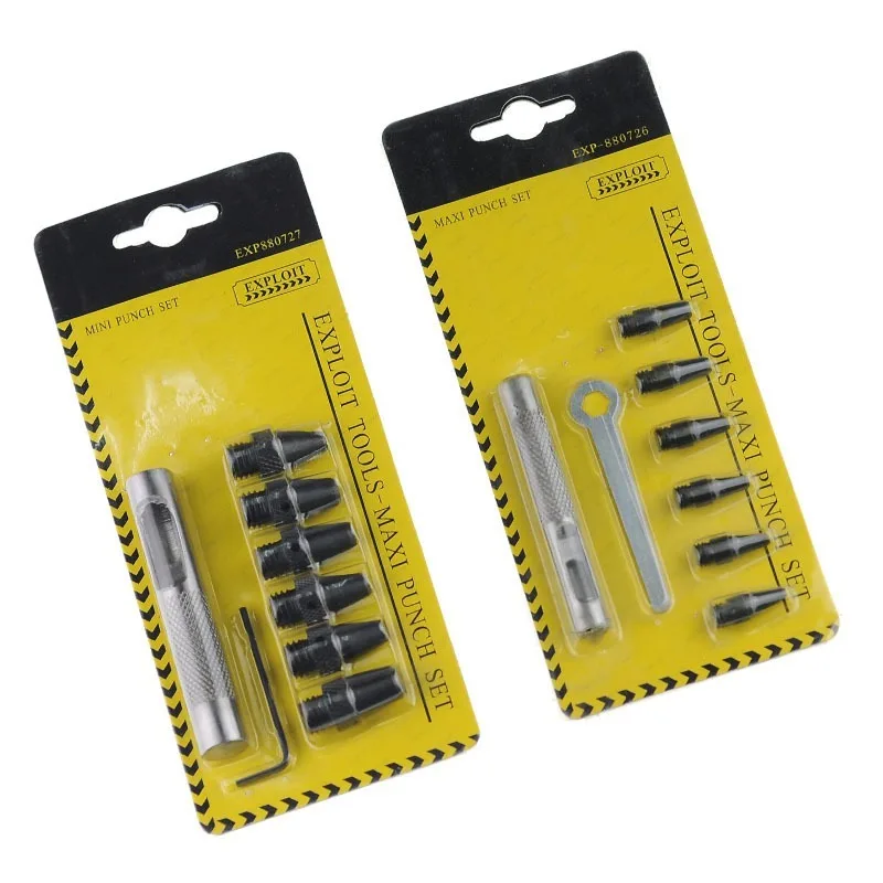 

6PCS Leather Punch Set Hollow Punch Set 2-5mm for Punch Precise Holes In Leather or Plastic with Spare Punch Head