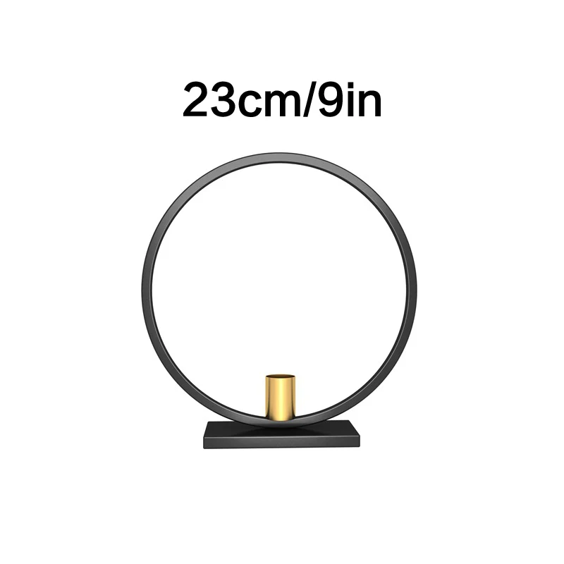 Металлические подсвечники черный/Золотая свеча стойки круглый железный подсвечник искусственный цветы стол украшение для центра стола - Цвет: 5