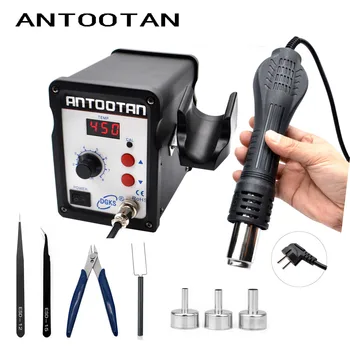 

700W/ 220V 858D EU 500 Degree Hot Air Rework Thermoregul LED Heat Gun Blow Dryer for BGA IC Desoldering Tool