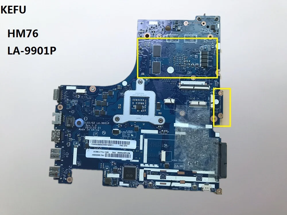 Оригинальная материнская плата KEFU для ноутбука lenovo G500S HM76 GE 1G VILG1/G2 LA-9901P 90003092 |