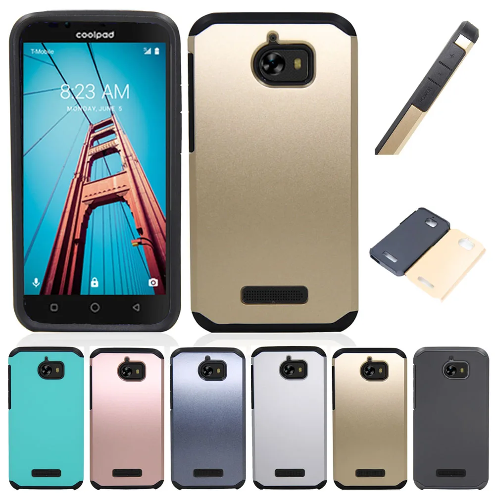 Чехол для CoolPad Defiant 3632 двухслойный противоударный Гибридный бронированный чехол