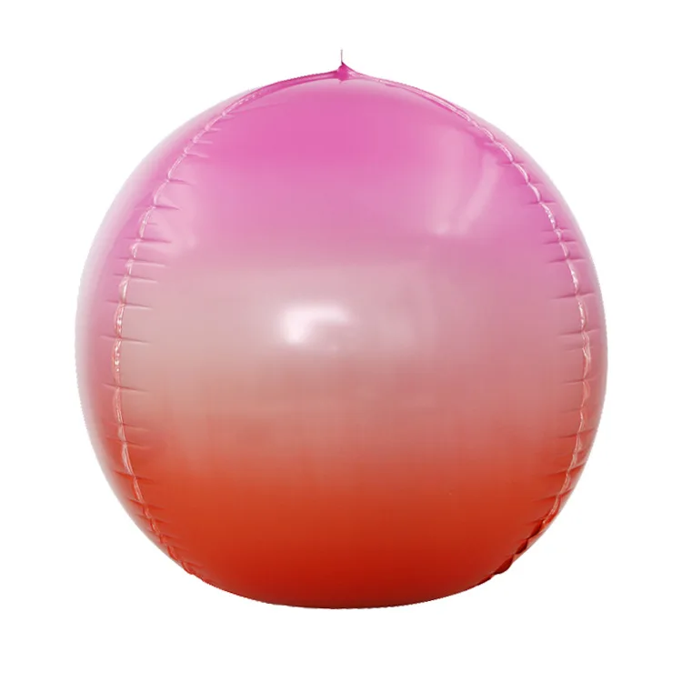 4D зеркальный круглый шар из розово-золотой фольги, праздничные свадебные принадлежности, радужные градиентные шарики для День Рождения вечерние украшения для взрослых