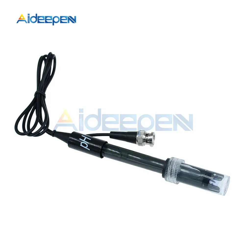 

PH Electrode Sensor PH Meter Tester 0-14 Value Hydroponic Sensor BNC Connector Probe Detection with 1m Cable Non-rechargeable