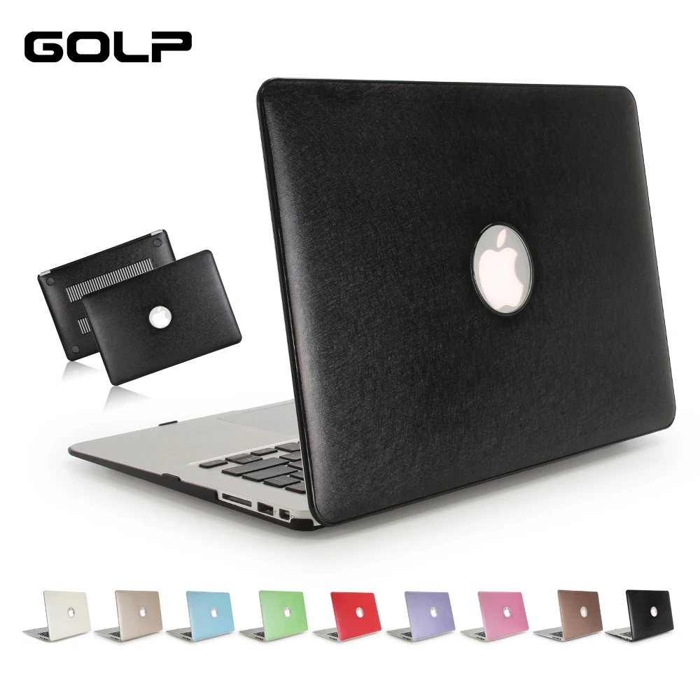

for MacBook Air 13 case, GOLP Luxury Silk Pattern PU Leather Cover for macbook air 13 inch PC Laptop Case for MacBook Air 13