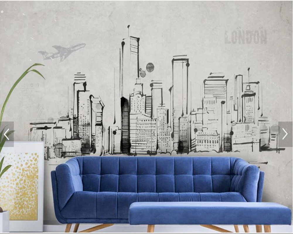 Arquitetura Arte Minimalista Nordic Personalidade Papel De Parede -> Adesivos Para Parede Sala De Tv Arquitetura Arte Minimalista Nordic Personalidade Papel De Parede -> Adesivos Para Parede Sala De Tv