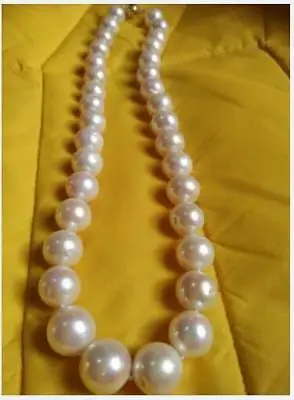 

huge HUGE11-13MM SOUTH SEA WHITE PEARL NECKLACE 18