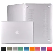Гладкая отделка кристально чистый пластиковый жесткий чехол оболочка ж/протектор экрана для Macbook Air Pro retina Touch Bar 11 12 13 15"