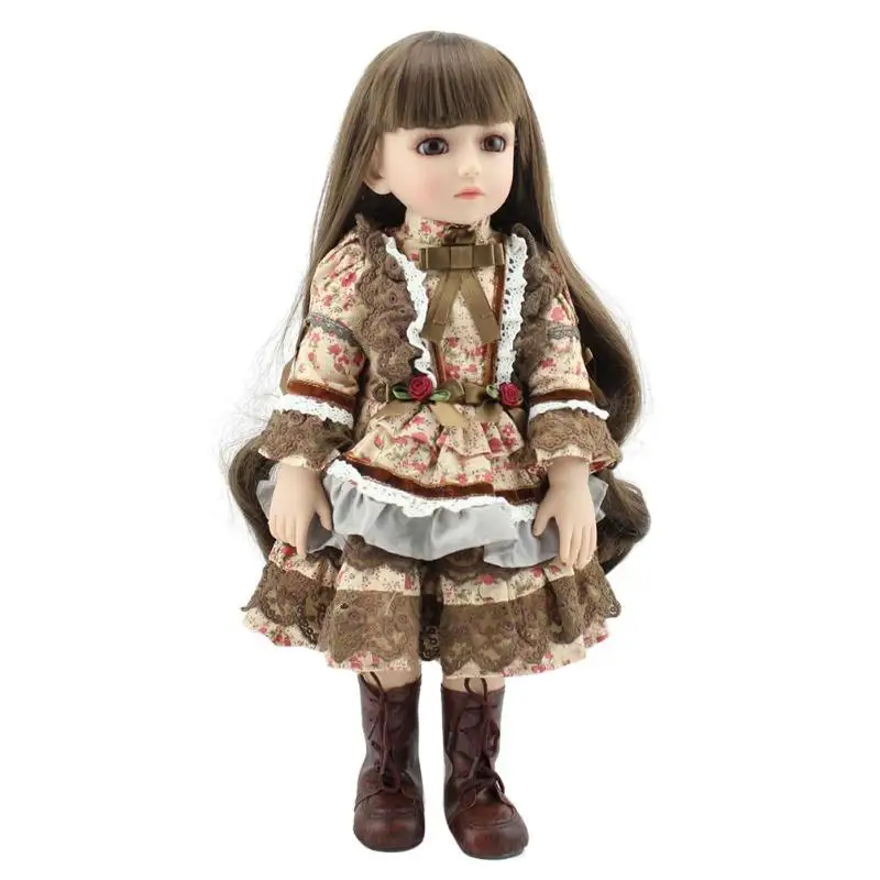 

Lovely Long Hair Girls Dolls 3D Lovely Realistic Lifelike Soft Silicone Reborn Baby Doll Toys For Kids Birthday Gifts