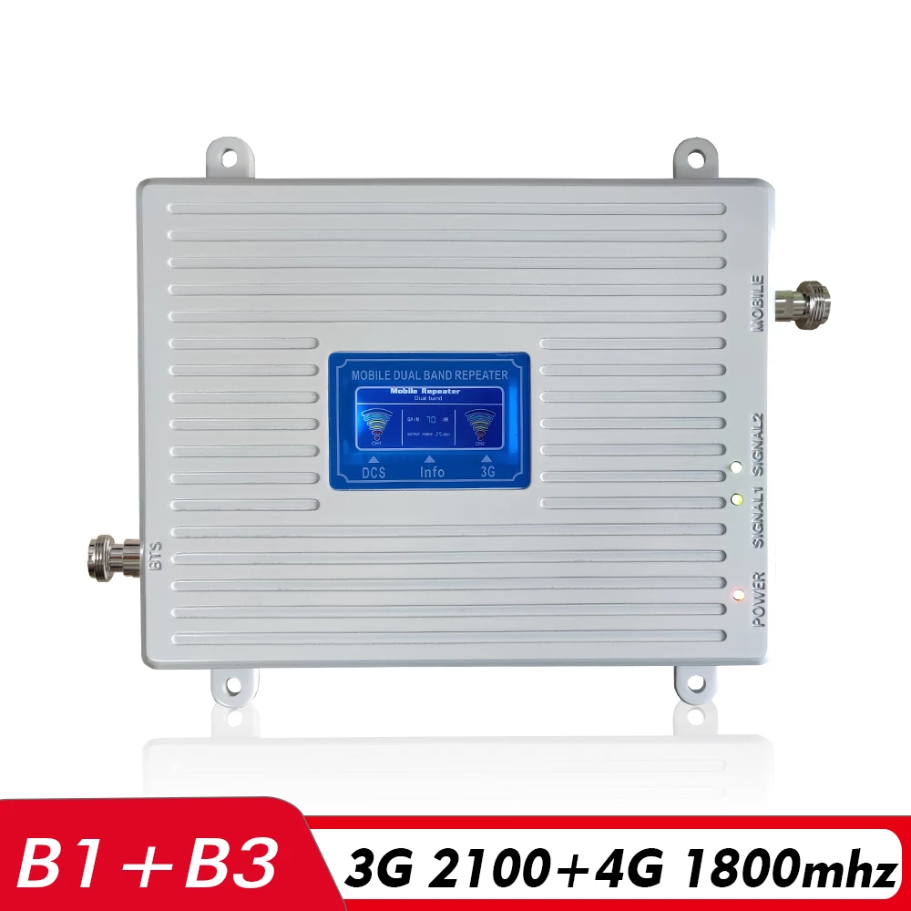 

3G 4G Repeater Dual Band Booster DCS/FDD LTE 1800+WCDMA/UMTS 2100 Cell Phone Signal Repeater 1800+2100 Mobile Signal Amplifier