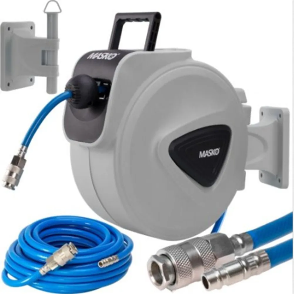 

Wall Mounted 30M Water Hose Reel Compact Automatic Hose Reel 180 Degree Rotatable Retractable Air Hose Reel Garden Accessories