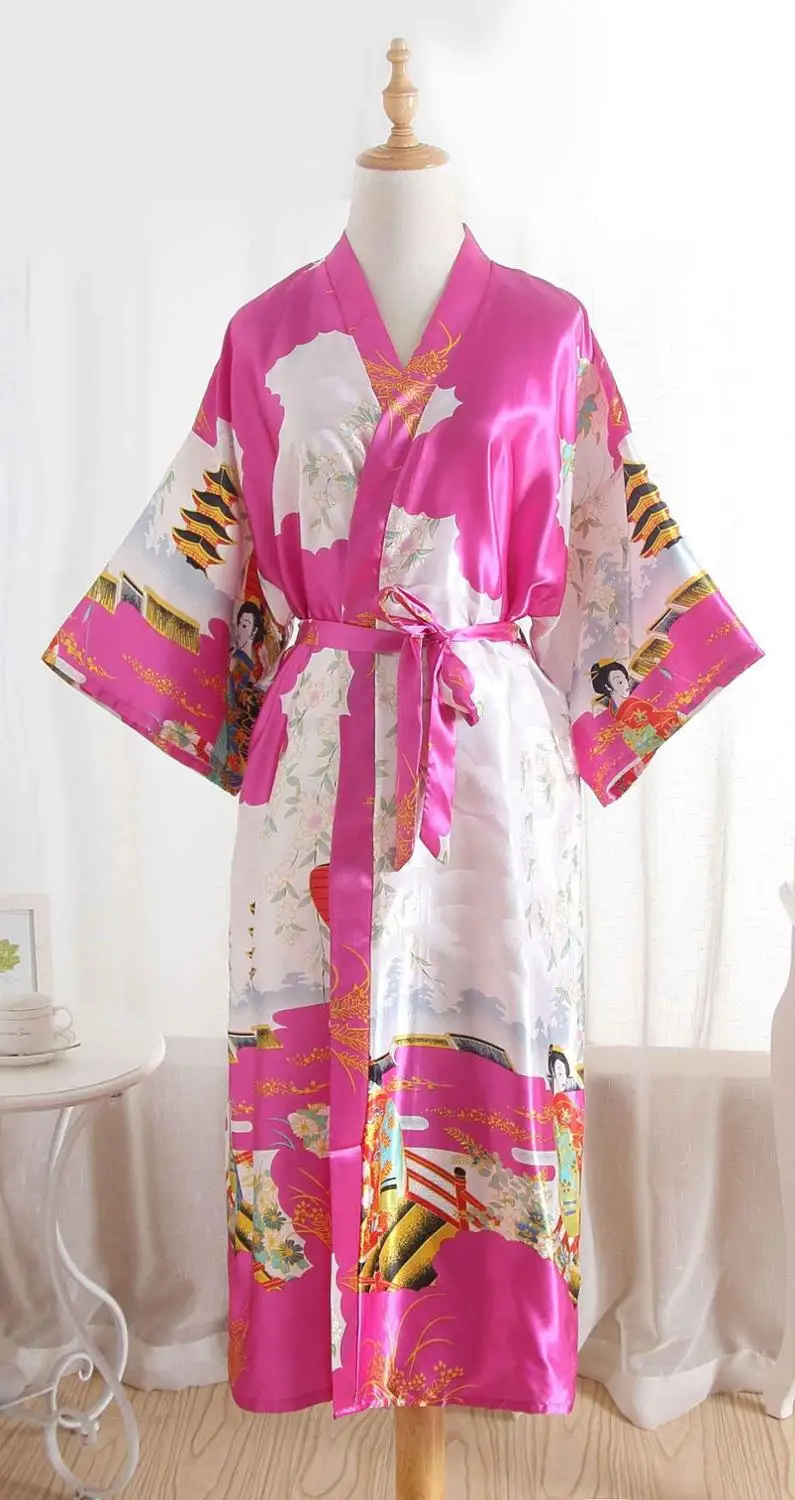 Женский Шелковый Атласный халат для невесты, невесты, подружки невесты, цветочный халат, длинное кимоно, халат, ночной халат, банный халат, модный халат Mujer - Цвет: 003
