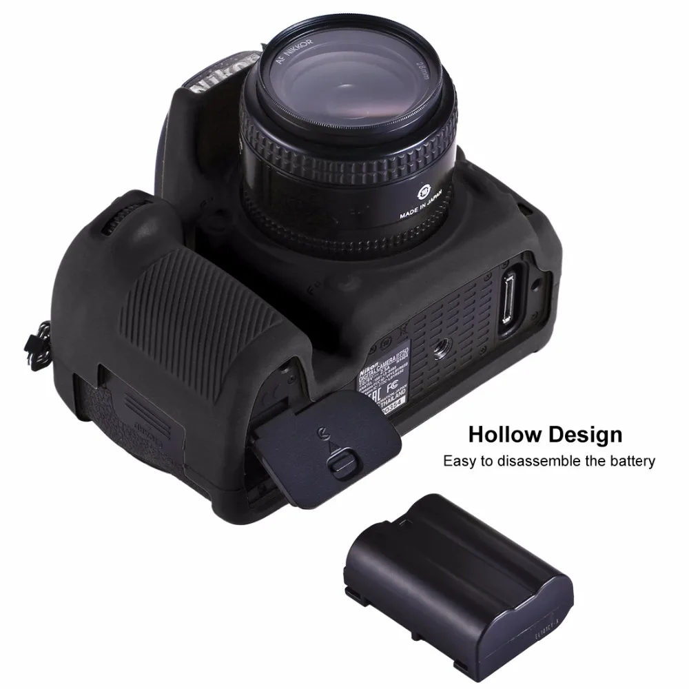 PULUZ мягкий силиконовый защитный чехол для Nikon D750 полый дизайн чехол Чехол для Nickon камера сумка