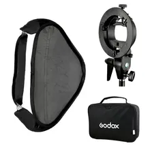 Godox S-Type Speedlite Bracket Bowens Mount Holder + 60 x 60cm Softbox for Studio Photography цена Godox S-Type Speedlite Bracket Bowens Mount Holder + 60 x 60cm Softbox for Studio Photography цены онлайн