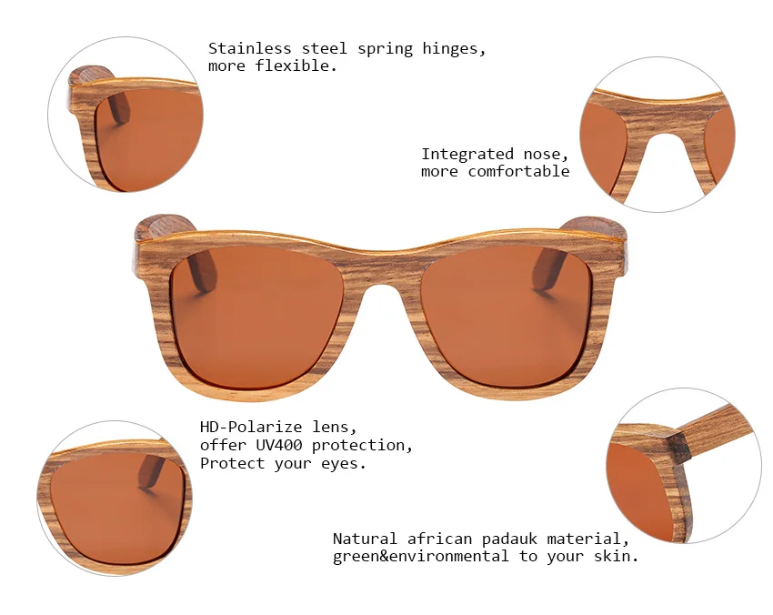 Новинка, настоящие деревянные солнцезащитные очки с зеброй, поляризационные мужские солнцезащитные очки ручной работы из бамбука, мужские солнцезащитные очки Gafas Oculos De Sol Mader