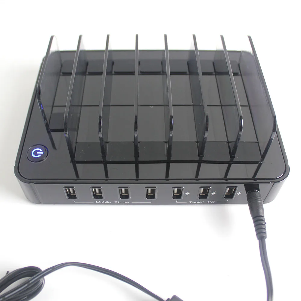 Зарядное устройство USB Hub 5 в пост. Тока 7 портовая станция быстрой зарядки для Android