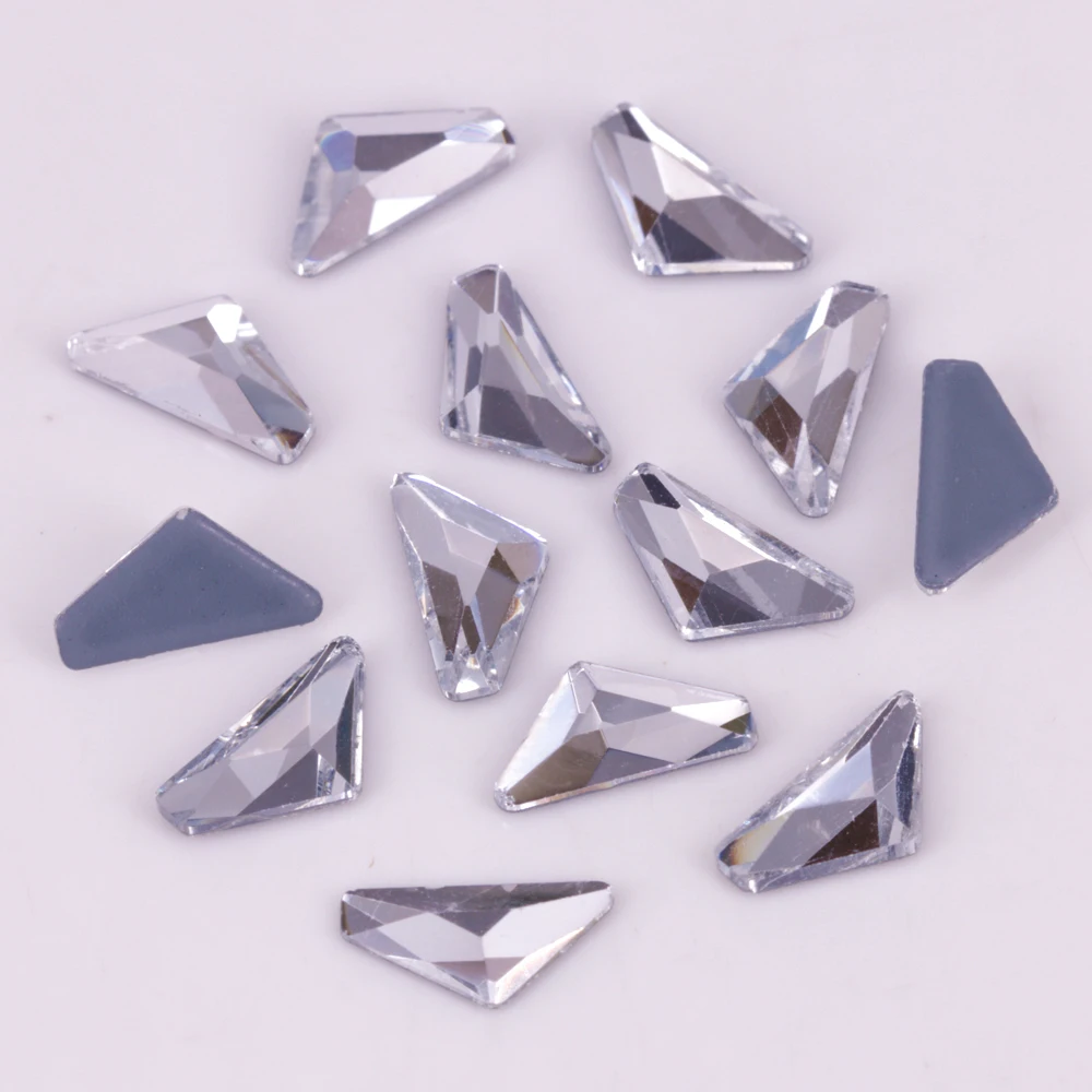 

Free Shipping! High Quality 5x10mm Triangle Alpha Flat Back Hotfix Rhinestones / Iron On Flat Back Crystals