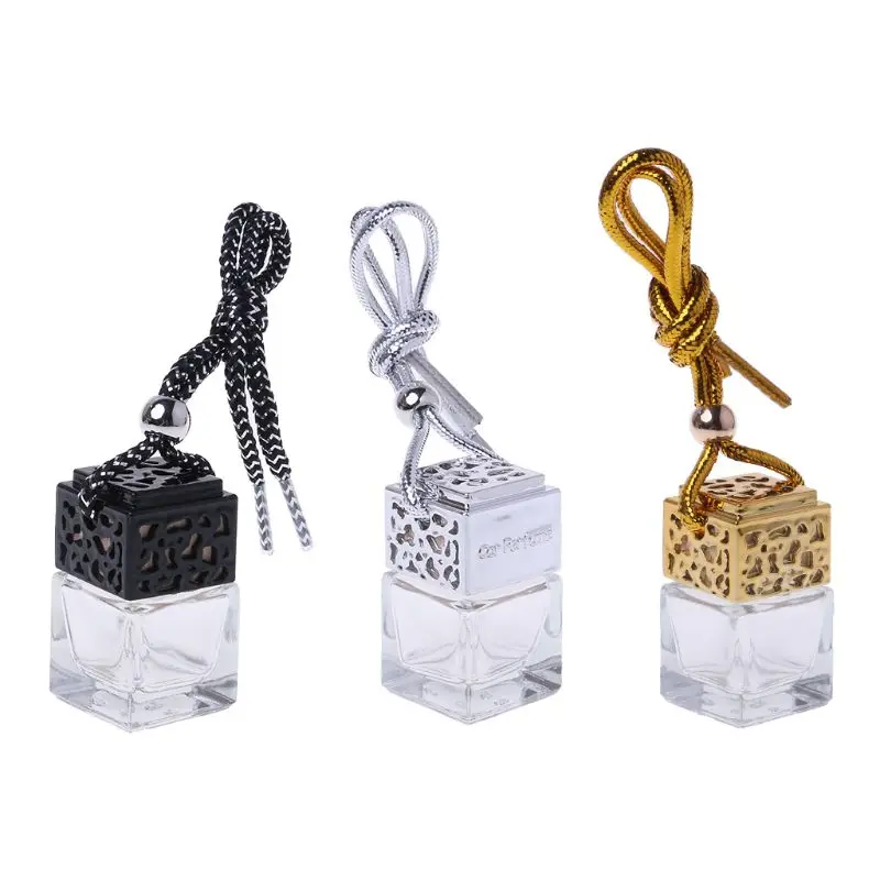 

Home Car Hanging Air Freshener Diffuser Fragrance Clear Glass Empty Perfume and Essential Oil Bottle Perfume Bottles Car Pendant