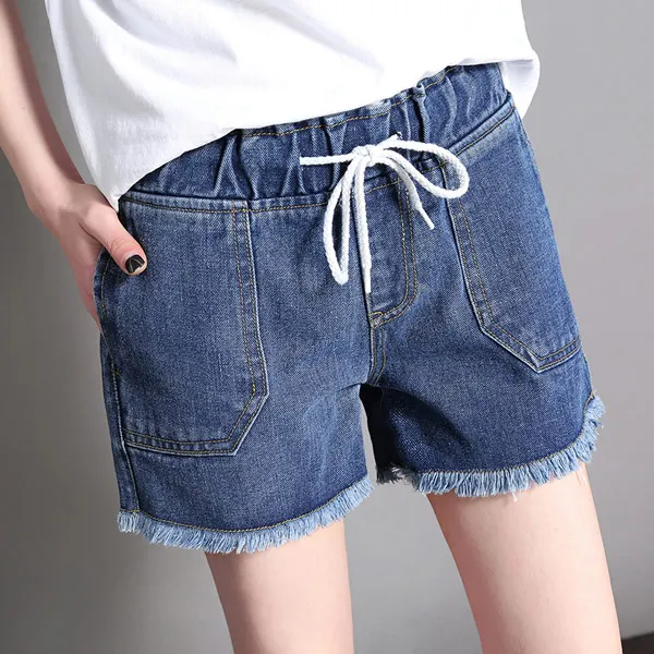 Fashion Pockets spring Loose women's Denim Short Pants Mori Girl Summer ...