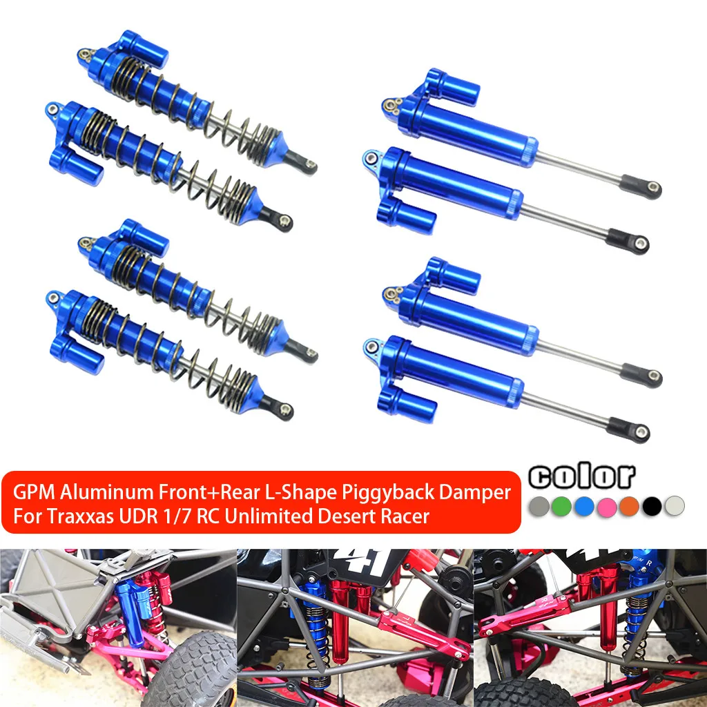 

Model Parts Traxxas UDR 1/7 RC Racer's GPM aluminum front Rear L-shaped backpack damper shock absorber L0702