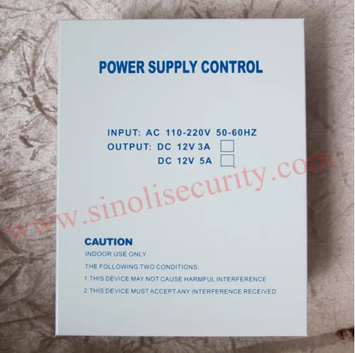 

110V~240V Input DC12V/5A Output Access Control Switching Mode Power Supply with Back-up Battery Interface & Remote Controller