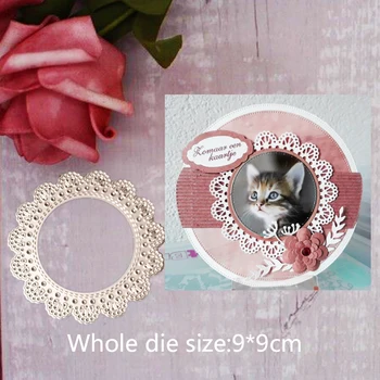

9*9cm Metal Steel Cutting Dies circle flower for DIY Photo Album Scrapbook Paper Craft Creative Embossing Cut Dies New 2019