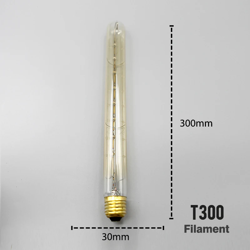 Лампочка эдисона T110 T185 T300 Винтаж 110 V 220 E27 LED Эдисон лампа ретро накаливания 40 w