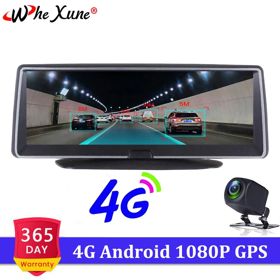

WHEXUNE 8 inch 4G ADAS Car DVR Camera Wifi Android GPS Navigation 1080P Auto Video Recorder Registrar Dash Cam Parking Monitor