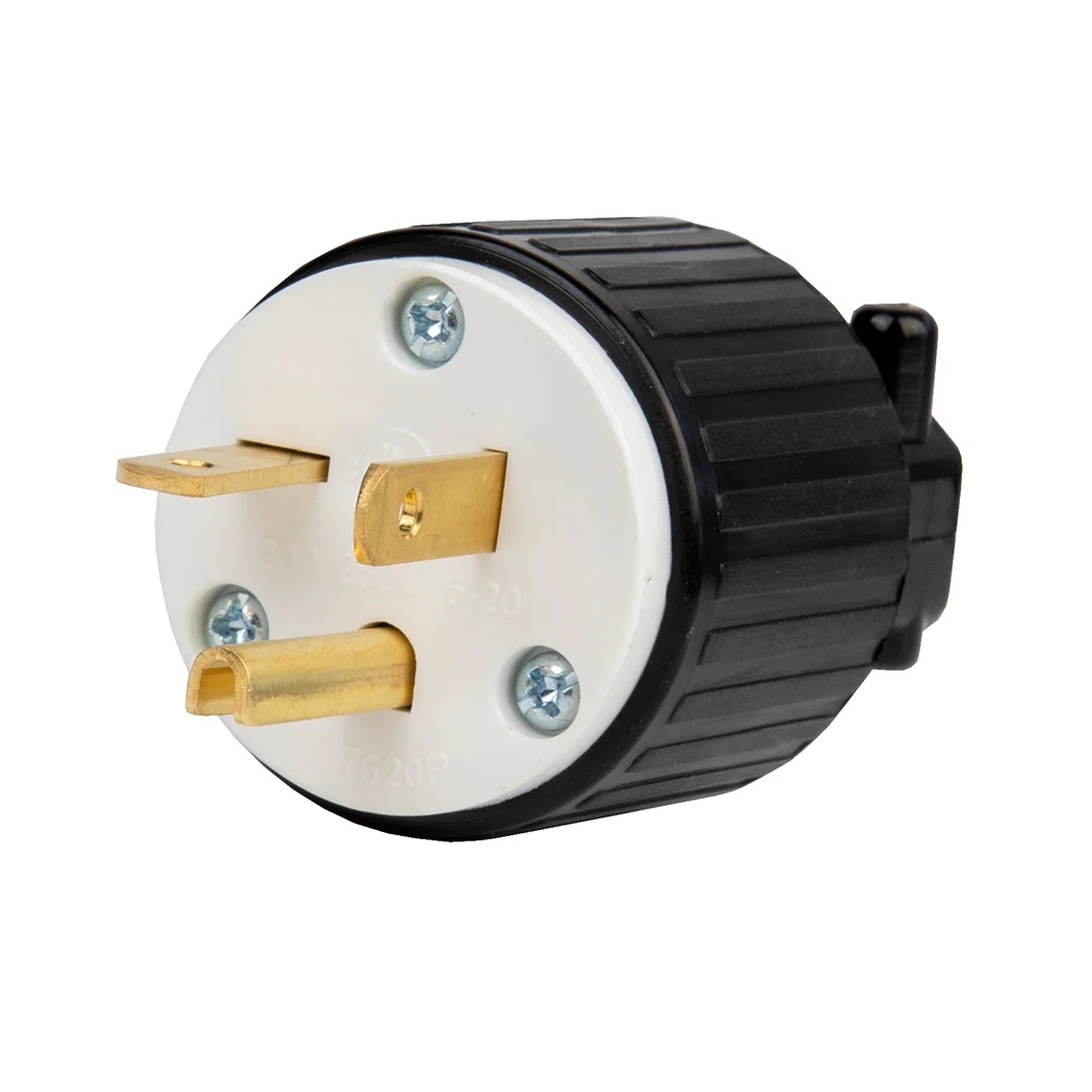 NEMA 6-20P high-power male 3pin converters Self-wiring plugs 20A 250V American industrial-grade wiring plugs