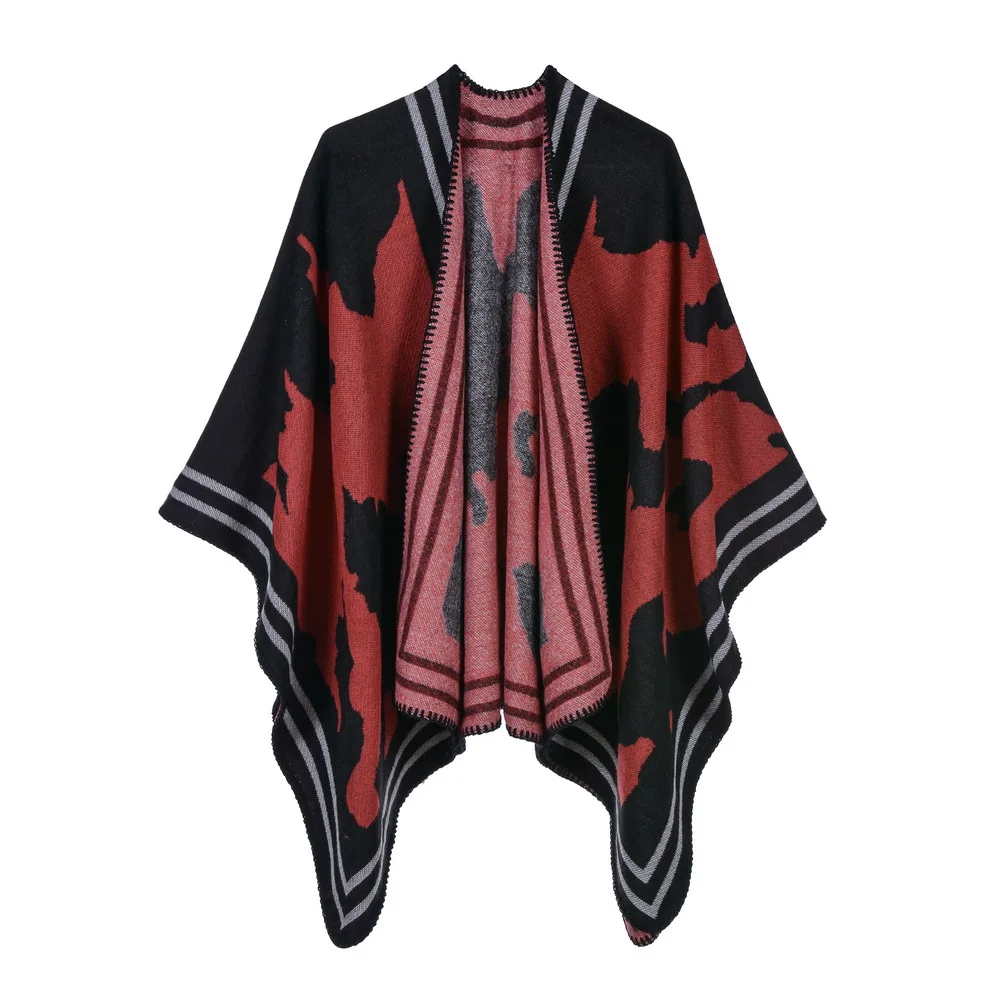 

Individual Print Ponchos 2019 New Cashmere Scarves Women Winter Warm Shawls and Wraps Brand Designer Pashmina Thick Capes Femme