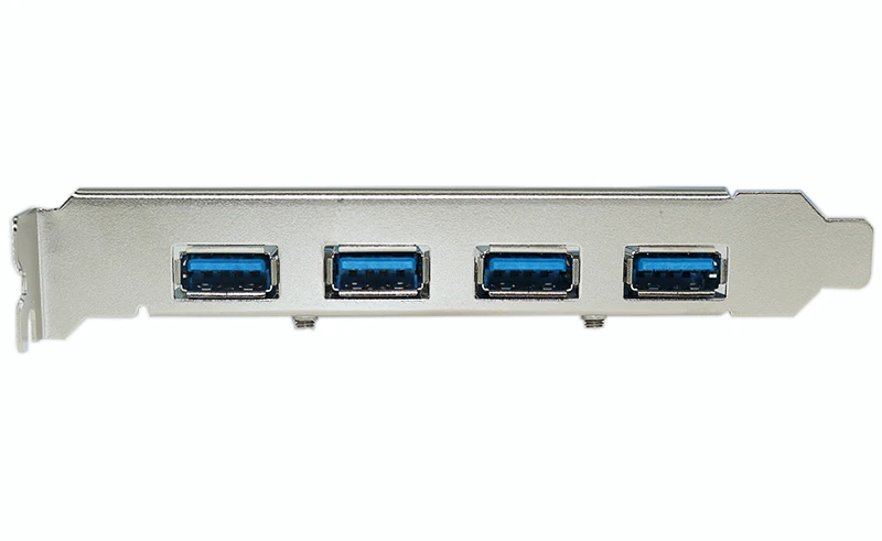 Адаптер PCIE на 4 порта USB 3 0 PCI e портовый концентратор Express набор микросхем 5 Гбит/с