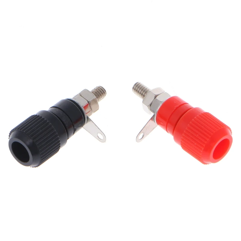 

4 Pcs 4mm Banana Plug Socket Connector Binding Post For Amplifier Speaker Terminal