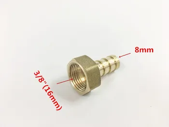 

free shipping copper fitting 8mm Hose Barb x3/8" inch Female BSP Brass Barbed Fitting Coupler Connector Adapter pcf8-03
