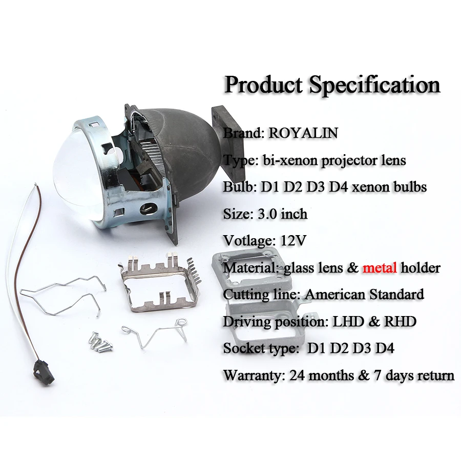 ROYALIN автомобиль би ксенон проектор фары для Q5 Koito D1S D2S D3S D4S HID лампы объективов 3 дюймов 35 Вт LHD огни модернизации