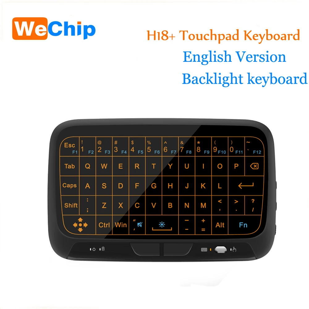 Beste Wechip Mini H18 Draadloze Toetsenbord 2.4G Draagbare Toetsenbord Met Touchpad Muis Voor Windows Android Smart Tv Linux Windows Mac