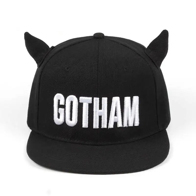 Новые мужские с костями Gorras Snapbacks GOTHAM Little Devil кепки в стиле хип-хоп женская шапка летняя модная кепка для гольфа шляпы - Цвет: Черный