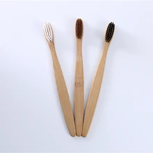 1 шт. натуральная Экологичная мягкая щетина бамбуковая ручка зубная щетка Радужная красочная отбеливающая зубная щетка уход за полостью рта