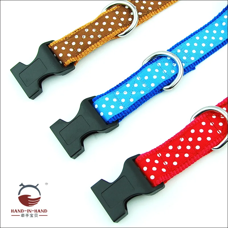 

Dog Collar Pet Collar Medium Large dog Dots Print Collar Buckle Style