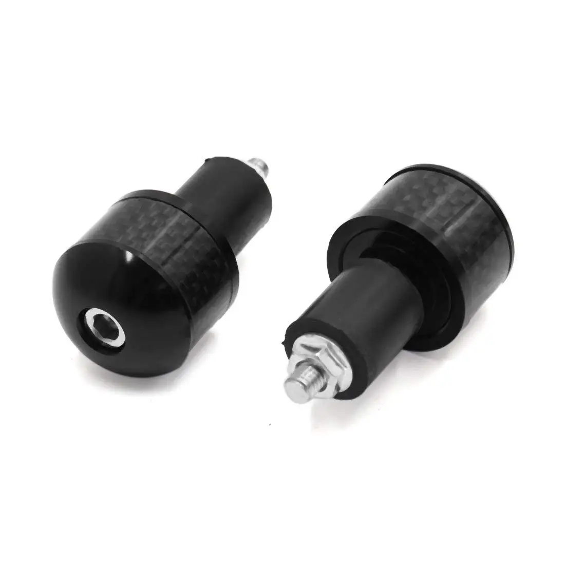 Uxcell 2 шт. углерода волокно узор 7/8 мм "22 мм мотоциклетные Руль управления для мотоциклов конец шапки ручки рулевые