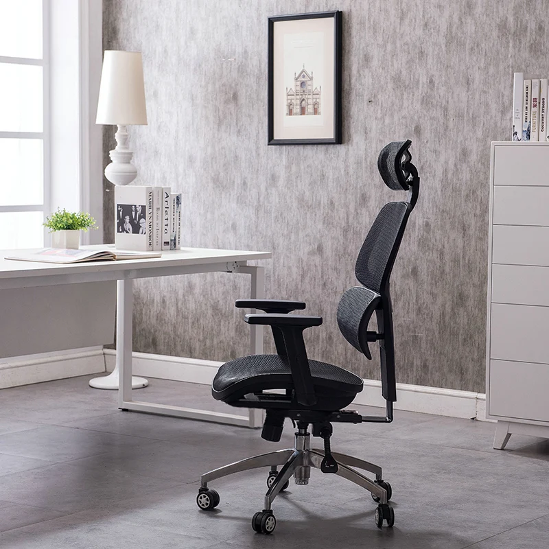 Ergonomics Office Chair Mesh Cloth Waistguard Multifunction Computer Chair Reclining Lifted Gaming