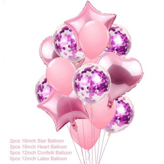 balloon 19 С днем рождения воздушные шары День рождения украшения Дети фольги шары из латекса баллоны Baloon прозрачные конфетти воздушные шары свадьба - Цвет: balloon 19