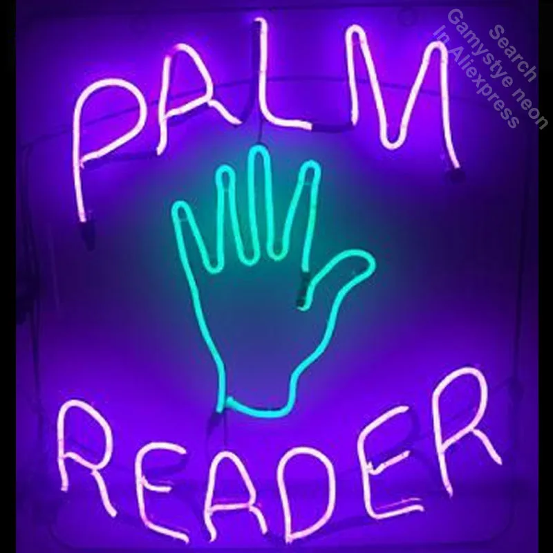 Palm Reader Neon Sign light Neon Bulbs Signage Vintage neon signs Business Sign Real Glass Tube