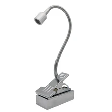 1 Вт/3 Вт Зажимная точечная лампа, настольный и стеклянный зажим Гибкая трубчатая лампа для шкафа, беспроводная витрина Счетчик подзарядки света