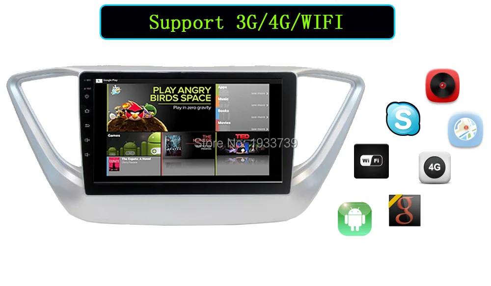 Perfect Funrover 9" 2 din Car DVD multimedia gps radio tape recoder Player For Hyundai solaris verna accent 2017-18 Navigation WIFI  rds 13