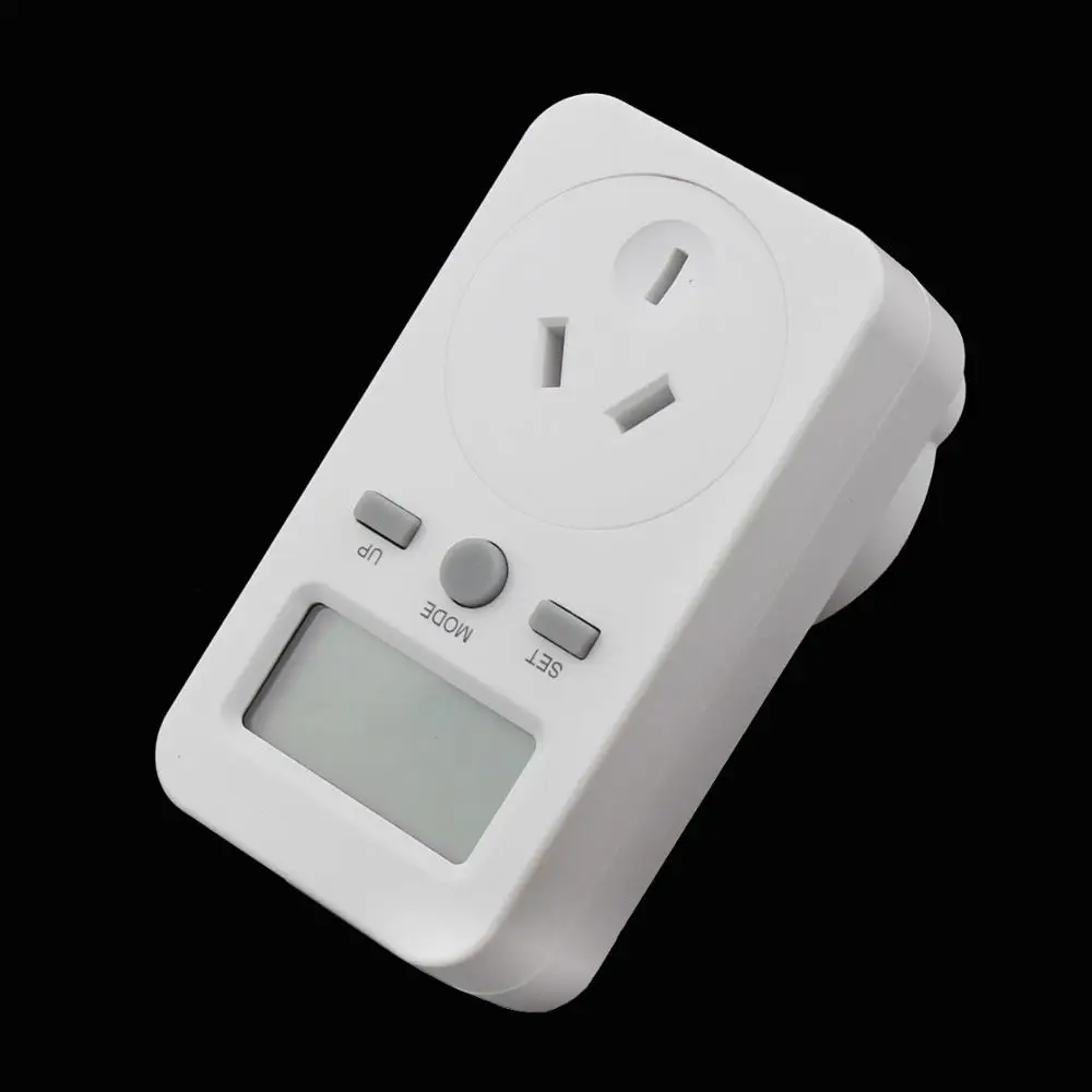 Digital Energy Meter Socket Plug-in Electric Power watt Meter Energy tester Monitor checker LCD Display UK Plug 240V-50Hz 10A 3