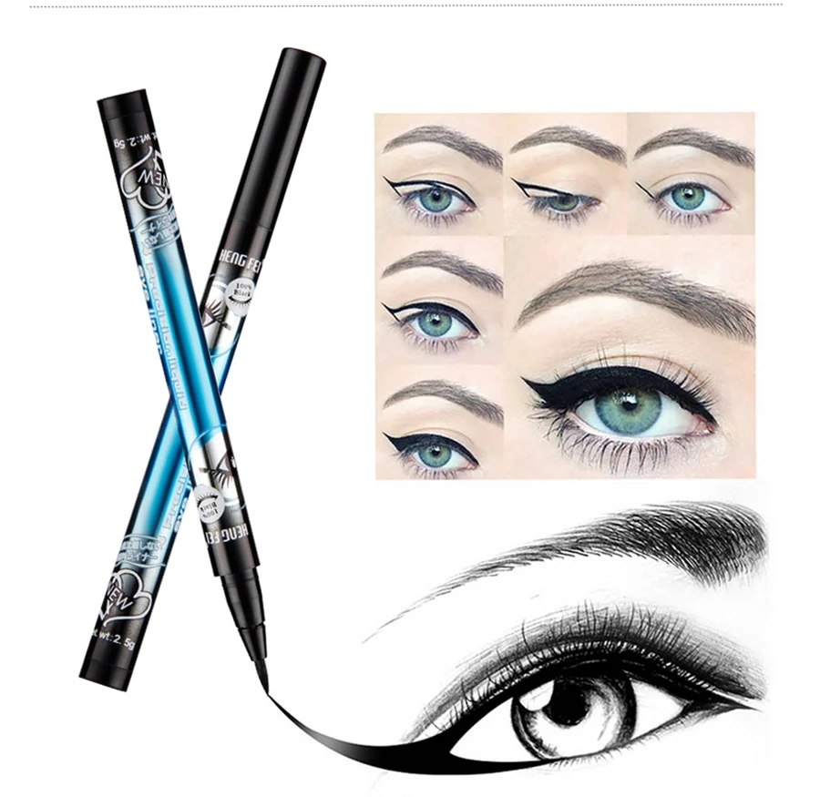

hot sale 2 Colors 24H Eyeliner Pencil Waterproof Pen Precision Long-lasting Liquid Eye Liner Smooth Make Up Tools