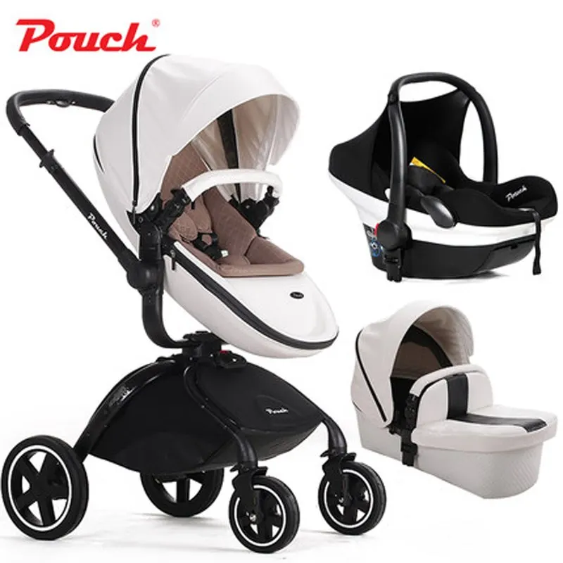 

Fashion High quality 3 in 1 Baby Stroller,with Independent Bassinet & Portable Car Seat, Bidirectional,Sit or Lie down