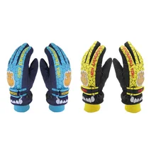 Для мальчиков зимний лыжный Лыжный Спорт Велосипед езда теплые Водонепроницаемый ветрозащитный Зимние перчатки профессиональные Нескользящие Детские Варежки