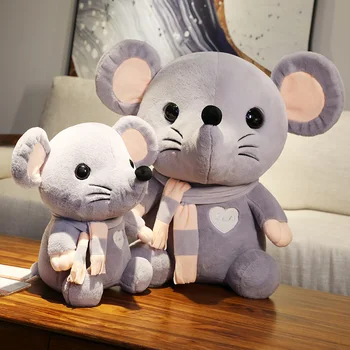 

Candice guo plush toy stuffed doll cartoon animal mouse rat dress T-shirt scarf kid bedtime story friend baby birthday gift 1pc